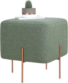 Taburet COPPER 52, stofa clasica verde, 40x40x42 cm