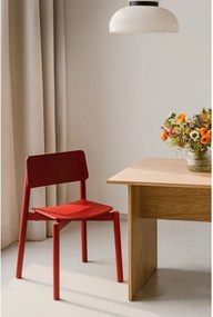 Scaun de dining roșu stivuibil Wem – noo.ma