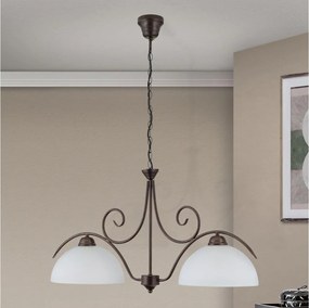 Orion - Lustra suspendată pe lanț RULA 2xE27/40W/230V alb/bronz