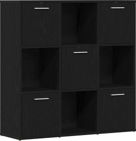 vidaXL Bibliotecă, stejar negru, 90x28x90 cm, lemn prelucrat