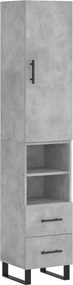 vidaXL Dulap înalt, gri beton, 34,5x34x180 cm, lemn prelucrat