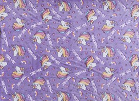Patura fosforescenta microflanel TIME TO BE 150x200 cm violet