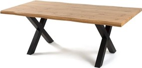 Masă de dining cu aspect de lemn de stejar 90x160 cm Kora – Bonami Essentials