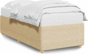 vidaXL Cadru de pat fără saltea cremă 90x200 cm țesătură