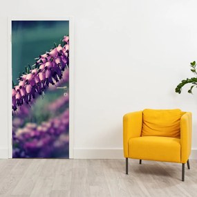 Fototapet pentru ușă - Flori mov (95x205cm)