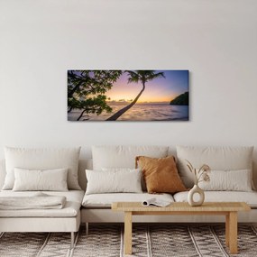 Tablou cu palmier pe plajă (120x50 cm)