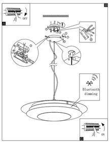 Eglo 96979 - Lustr LED RGB MONEVA-C 1xLED/27W/230V