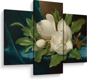 Tablou - Martin Johnson Heade, Giant Magnolias on a Blue Velvet Cloth, reproducere (90x60 cm)