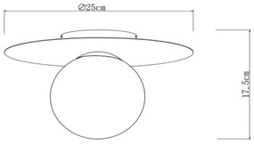 Plafonieră Lucide 79187/01/31 TRICIA 1xE27/15W/230V d. 25 cm alb