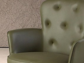 Scaun pivotant design LUX, Piele sintetica, Dark green