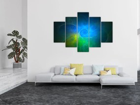 Tablou cu abstracțiune albastră (150x105 cm)