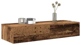 vidaXL Raft de perete cu sertare Lemn vechi 100x36x19cm Lemn prelucrat