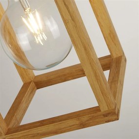 Lustra din lemn design rustic industrial Square