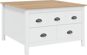 vidaXL Masă de cafea Hill Alb și maro cu miere 79.5 x 79.5 x 49 cm