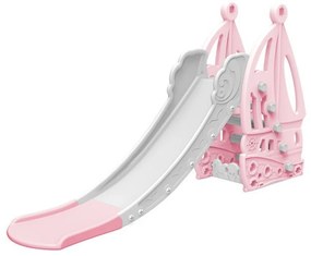 Tobogan Pentru Copii NOVOKIDS™ Nala Castle , Pentru Interior si Exterior, 185 centimetri panta alunecare, Maxim 40 Kg, Model Castel , Roz