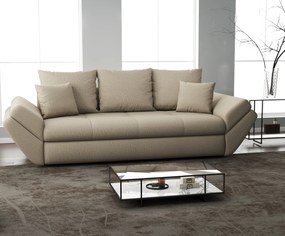Canapea extensibilă dumonde cu ladă de depozitare si sezut confortabil din spuma high-density, Loana Enjoy Camel 250x100 cm