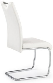 Scaun de bucaterie Amalia, alb/argintiu