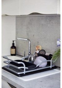 Suport pentru scurs vase Wenko Drip Aluminium, negru
