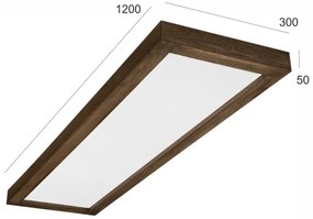 Brilagi - Aplica LED pentru baie WOODY FRAME, 50W/230V, 120x30, IP44, finisaj stejar/nuc