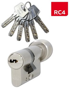 Cilindru cu buton Richter EXR.30/40K.NI em 30+40Kmm, 6 chei