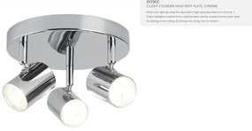 Plafoniera LED cu 3 spoturi directionabile Rollo crom 3173CC SRT