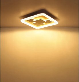 Globo 48476-40 - Plafonieră LED LORAINE LED/40W/230V 48,8x48,8 cm aurie