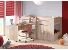 Pat Copii Multifunctional FANY Stejar Sonoma 90x200