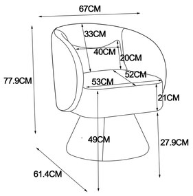 Scaune rotative moderne pentru living și dormitor, rotative la 360°, pernă confortabilă, Gri