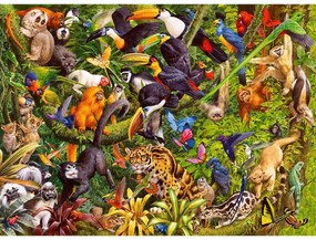 PUZZLE ANIMALE IN PADUREA TROPICALA, 200 PIESE - RAVENSBURGER (RVSPC13351)