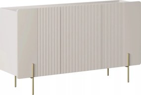 Comodă cu trei uși Malmi 150 cm - cașmir / picioare aurii