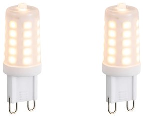 Set van 2 G9 dimbare LED lampen opaal 3W 250 lm 2200K