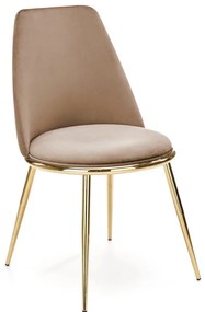 Scaun tapitat K460 – Bej/Gold
