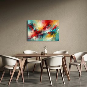 Tablou – Abstracție cu roșu (90x60 cm)