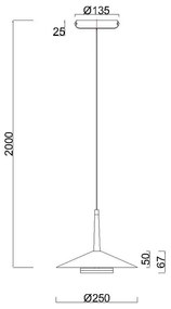 Pendul LED design tehnic ORION MA-7305