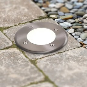 Corp de iluminat LED pentru căi de acces MIVO LED/3W/230V d. 12 cm IP67 crom mat