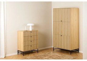 Șifonier în culoare naturală cu aspect de lemn de stejar 99x200x60 cm Albany – Actona