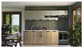 Set bucătărie Perla 260, stejar cremona / crem