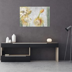 Tablou - Cactuși înfloriți (90x60 cm)