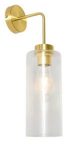 Aplică de perete Art Deco aurie cu sticlă - Laura