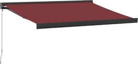 vidaXL Copertina retractabilă manual, vișiniu, 350x250 cm