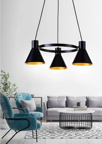 Lustră pe cablu MORE 3xE27/40W/230V negru