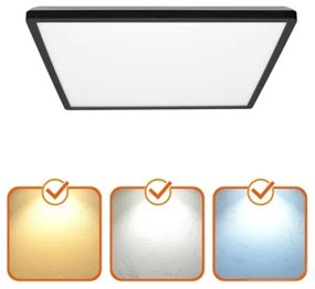 Plafonieră LED pentru baie NIVERA LED/18W/230V IP54 30x30 cm negru