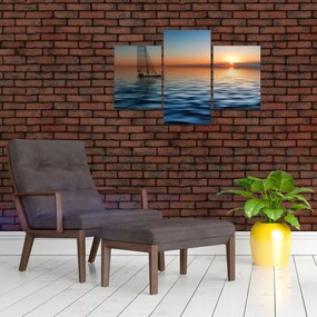 Tablou - Bărci cu vele pe mare (90x60 cm)