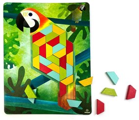Joc educativ tip mozaic cu forme trapezoidale, Natura