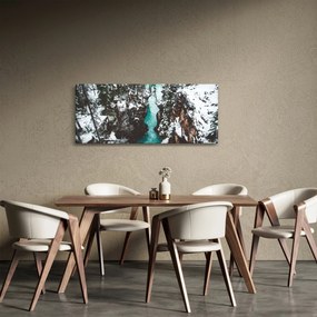 Tablou - râul de munte iarna (120x50 cm)