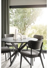 Masă de dining rotundă cu blat cu aspect de lemn de stejar 120x120 cm Calverton - Rowico