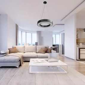 Lustră LED dimabilă pe cablu LED/45W/230V 3000-6500K negru + telecomandă