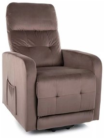 Scaun reclinabil Lennox II Velvet, maro