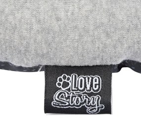 Pat pentru animale de companie gri deschis pentru câini 60x48 cm Graphene – Love Story