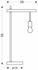 Lampă de masă IZZY 1xE27/60W/230V